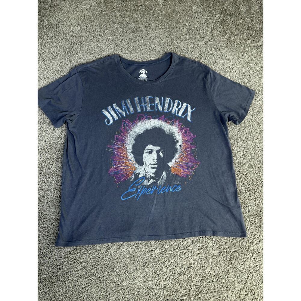 Jimi Hendrix Shirt Mens XL Gray Authentic Hendrix Experience Graphic Crew Neck